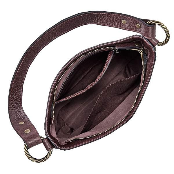 Продуманный шоппер BRIALDI Dora (Дора) bison burgundy BR47545IT Бордовый Brialdi, Артикул: BR47545IT фото №1