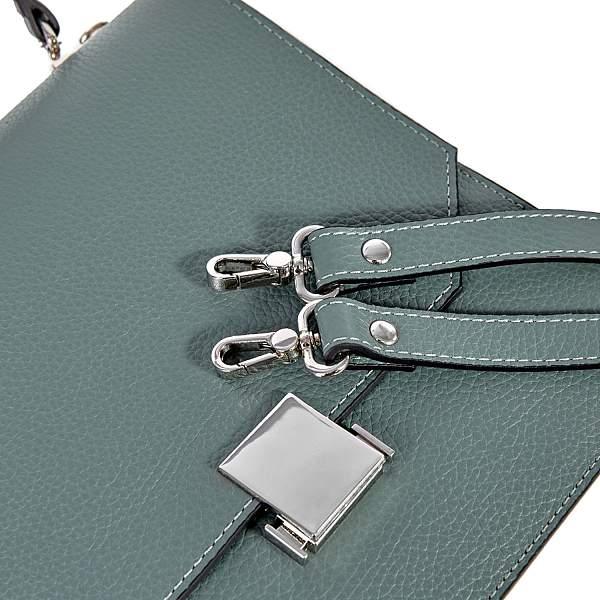 Классическая женская сумочка среднего размера BRIALDI Devi (Деви) relief mint BR47556QG Бирюзовый Brialdi, Артикул: BR47556QG фото №1