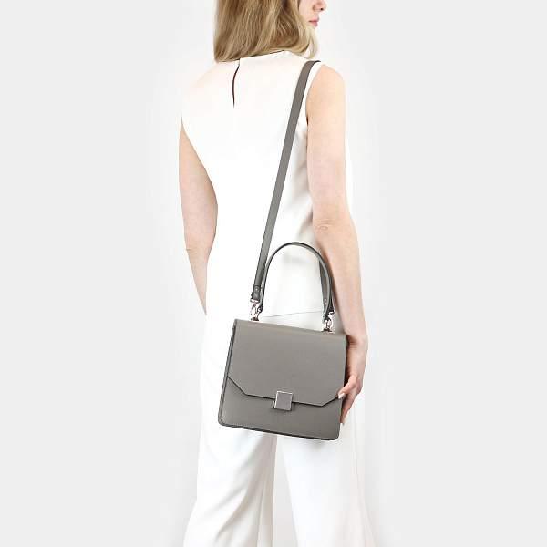 Классическая женская сумочка среднего размера BRIALDI Devi (Деви) relief quartz BR47558TS Серый Brialdi, Артикул: BR47558TS фото №1