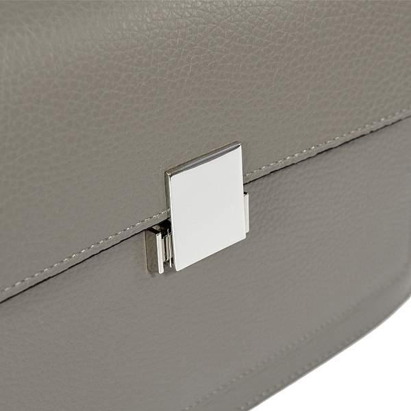 Классическая женская сумочка среднего размера BRIALDI Margaret (Маргарет) relief quartz BR47573PU Серый Brialdi, Артикул: BR47573PU фото №1