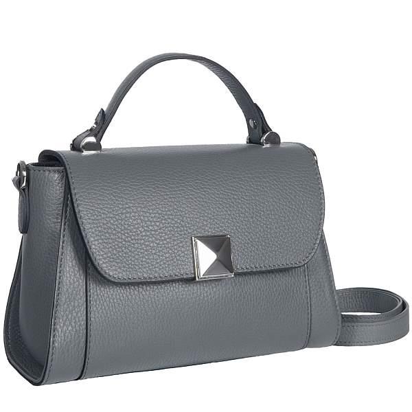 Элегантная сумочка mini-размера BRIALDI Laura (Лаура) relief grey BR47600ME Серый Brialdi, Артикул: BR47600ME фото №1