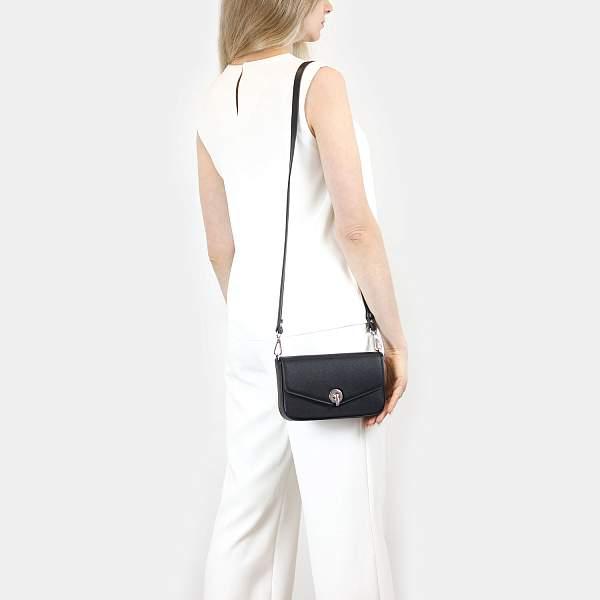 Элегантная сумочка на плечо BRIALDI Sophie (Софи) saffiano black BR47617SB Черный Brialdi, Артикул: BR47617SB фото №1