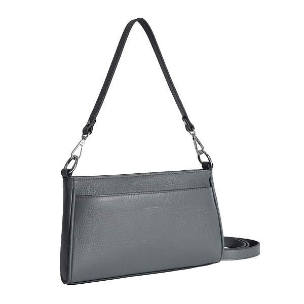 Функциональная сумочка через плечо BRIALDI Medea (Медея) relief grey BR47712FZ Серый Brialdi, Артикул: BR47712FZ фото №1