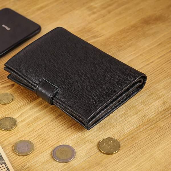 Солидное мужское портмоне BRIALDI Bravo (Браво) relief black  BR48187IS Черный Brialdi, Артикул: BR48187IS фото №1