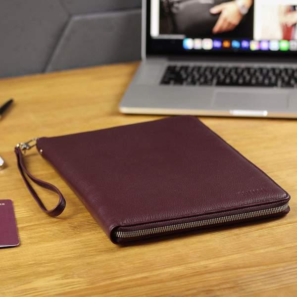 Органайзер для документов А5 с жесткой формой BRIALDI Cruise (Круиз) relief cherry BR49472XD Бордовый Brialdi, Артикул: BR49472XD фото №1