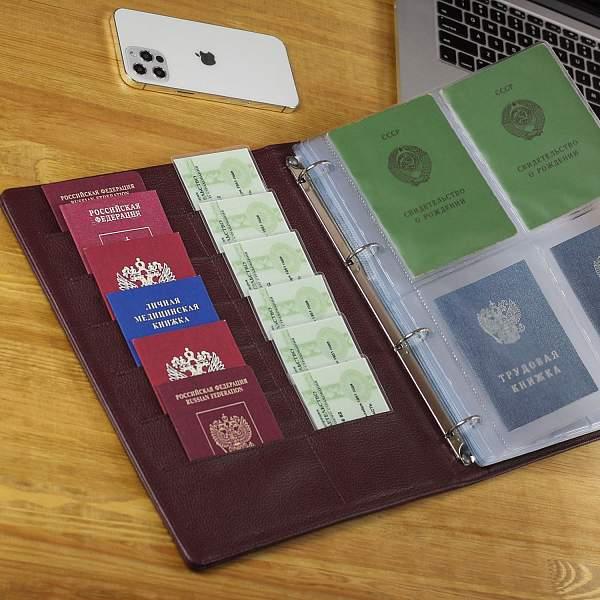 Большая папка с жестким каркасом для документов А4 BRIALDI Familydocs (документы всей семьи) relief cherry BR49475KA Бордовый Brialdi, Артикул: BR49475KA фото №1