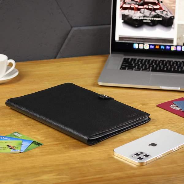 Папка для документов А5 мягкой формы BRIALDI File (Файл) relief black BR49581PJ Черный Brialdi, Артикул: BR49581PJ фото №1