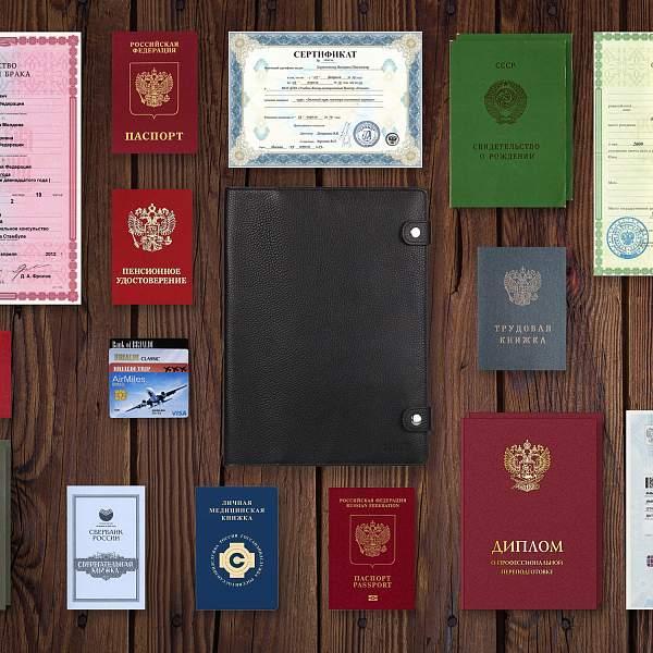 Папка для документов А4 мягкой формы BRIALDI Memory (Мемори) relief black BR49584EW Черный Brialdi, Артикул: BR49584EW фото №1