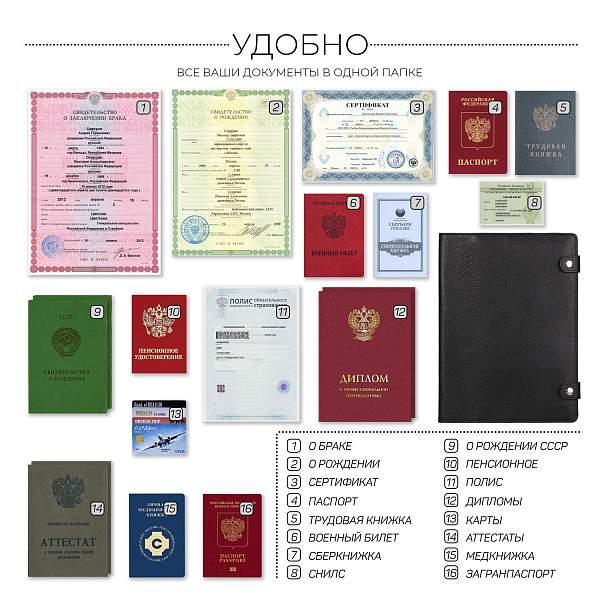 Папка для документов А4 мягкой формы BRIALDI Memory (Мемори) relief black BR49584EW Черный Brialdi, Артикул: BR49584EW фото №1