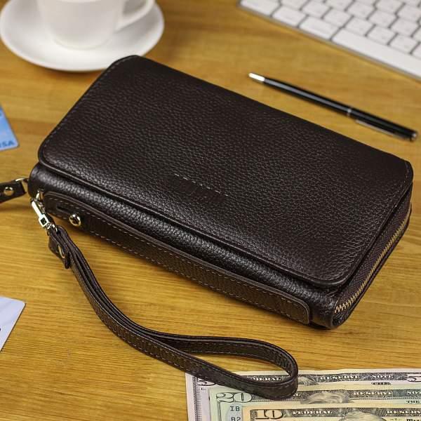 Мужской клатч с двумя внешними отделениями BRIALDI Mars (Марс) relief brown BR50770QI Коричневый Brialdi, Артикул: BR50770QI фото №1