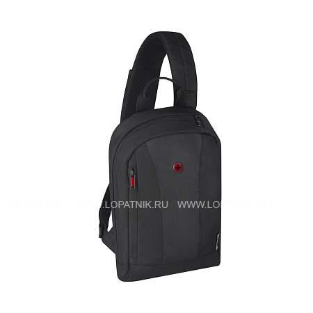 рюкзак wenger с одним плечевым ремнём, чёрный, полиэстер, 7x36x23 см 611876 Wenger