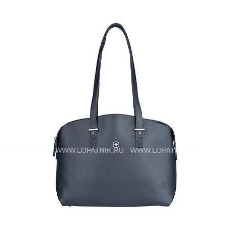 сумка женская wenger rosaelli с карманом для ноутбука 14", синяя, полиэстер, 37 x29x19 см 611869 Wenger