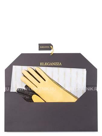 перчатки женские ш/п f-is0065 lemon/black f-is0065 Eleganzza