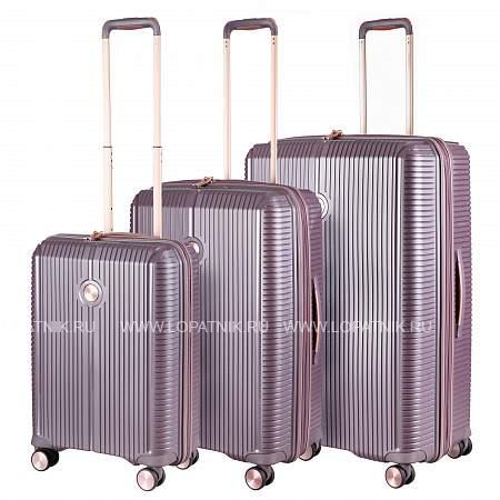 комплект чемоданов розовый verage gm19006w 19/24/28 purple Verage