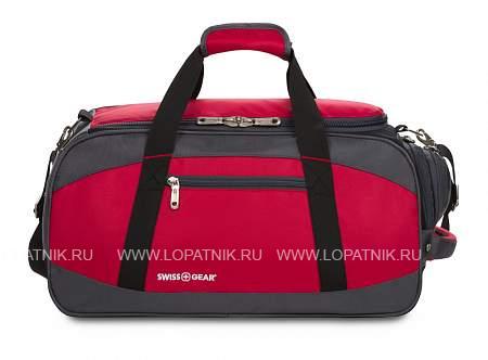 сумка спортивная swissgear, красный/серый/чёрный, полиэстер 1200d, 52х25х30 см, 39 л sa52744165 Swissgear