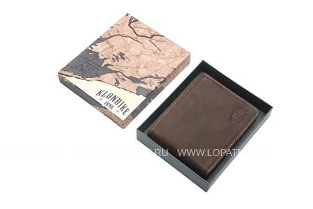 бумажник klondike «john», натуральная кожа в темно-коричневом цвете, 11,5 х 9 см kd1005-01 KLONDIKE 1896