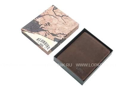 бумажник klondike «eric», натуральная кожа в темно-коричневом цвете, 10 х 12 см kd1010-01 KLONDIKE 1896