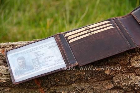 бумажник klondike digger «amos», натуральная кожа в темно-коричневом цвете, 12,5 x 10 x 2,5 см kd1042-03 KLONDIKE 1896