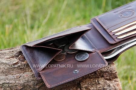 бумажник klondike digger «amos», натуральная кожа в темно-коричневом цвете, 12,5 x 10 x 2,5 см kd1042-03 KLONDIKE 1896