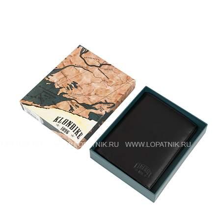 бумажник klondike claim, натуральная кожа в черном цвете, 10 х 1 х 12,5 см kd1103-01 KLONDIKE 1896