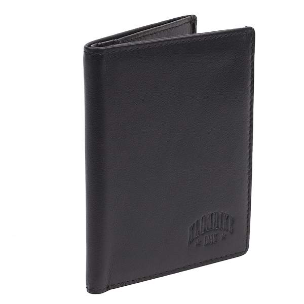 Визитница KLONDIKE Claim, натуральная кожа в черном цвете, 8 х 1,5 х 10,5 см KD1110-01 KLONDIKE 1896, Артикул: KD1110-01 фото №1