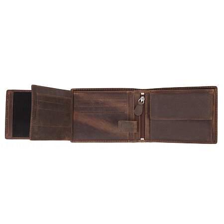 бумажник klondike yukon, натуральная кожа в коричневом цвете, 12,5 х 3 х 9,5 см kd1112-03 KLONDIKE 1896