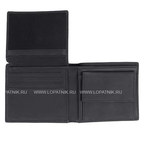 бумажник klondike yukon, натуральная кожа в черном цвете, 11 х 2 х 9,5 см kd1113-01 KLONDIKE 1896