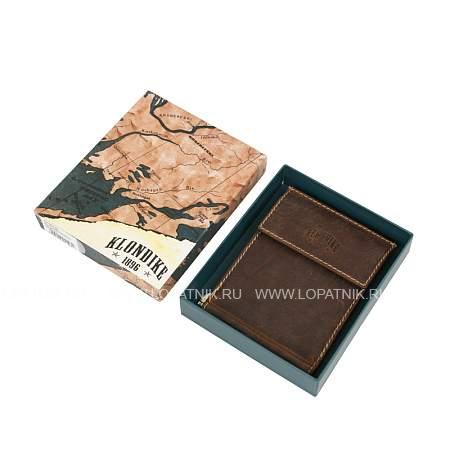 бумажник klondike yukon, с зажимом для денег, натуральная кожа в коричневом цвете, 12 х 1,5 х 9 см kd1114-03 KLONDIKE 1896