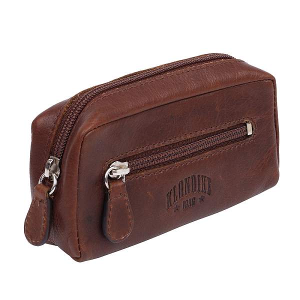 Ключница KLONDIKE Dawson, натуральная кожа в коричневом цвете, 11 х 3 х 6 см KD1122-03 KLONDIKE 1896, Артикул: KD1122-03 фото №1