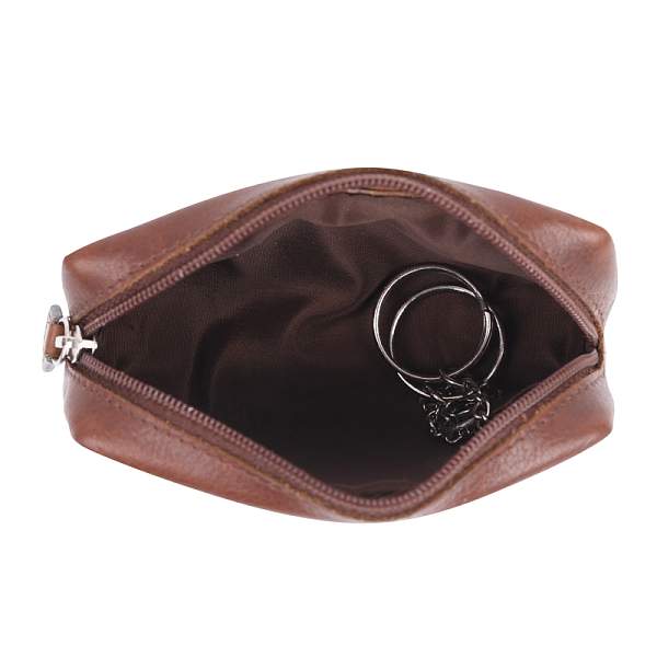 Ключница KLONDIKE Dawson, натуральная кожа в коричневом цвете, 11 х 3 х 6 см KD1122-03 KLONDIKE 1896, Артикул: KD1122-03 фото №1