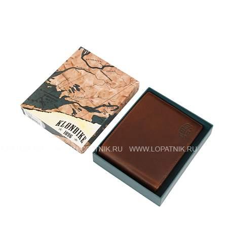 бумажник klondike dawson, натуральная кожа в коричневом цвете, 12,5 х 2,5 х 9,5 см kd1124-03 KLONDIKE 1896