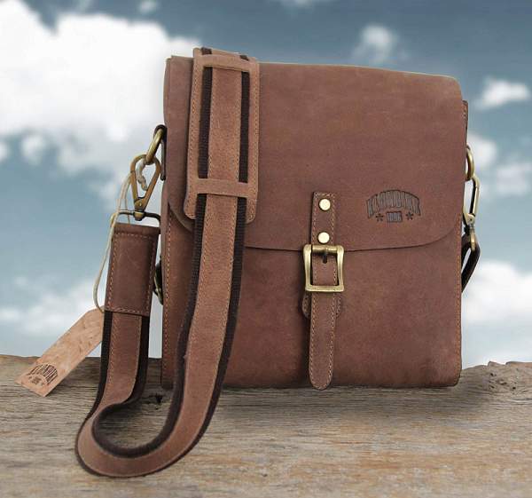 Сумка KLONDIKE «Brad», винтажная кожа в коричневом цвете, 25 х 28 х 7 см KD1035-02 KLONDIKE 1896, Артикул: KD1035-02 фото №1