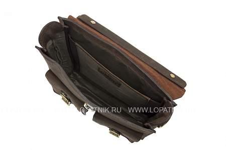 сумка klondike «brady», натуральная кожа в темно-коричневом цвете, 30 х 35 х 7 см kd1039-01 KLONDIKE 1896