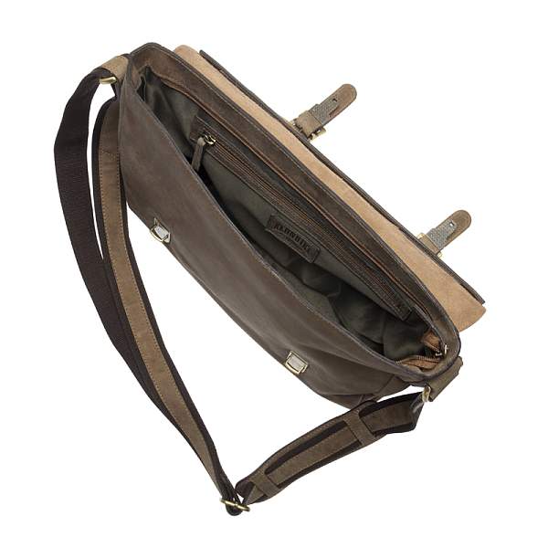 Сумка KLONDIKE «Bill», натуральная кожа в коричневом цвете, 40 х 32 х 7 см KD1040-02 KLONDIKE 1896, Артикул: KD1040-02 фото №1