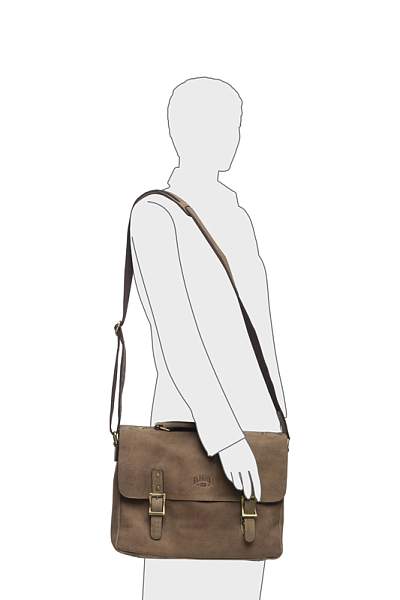 Сумка KLONDIKE «Bill», натуральная кожа в коричневом цвете, 40 х 32 х 7 см KD1040-02 KLONDIKE 1896, Артикул: KD1040-02 фото №1