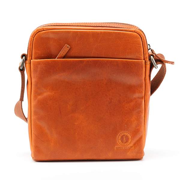 Сумка через плечо KLONDIKE DIGGER «Jake», натуральная кожа цвета коньяк, 26 x 22 x 7 см KD1047-04 KLONDIKE 1896, Артикул: KD1047-04 фото №1