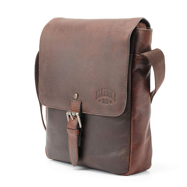 Сумка через плечо KLONDIKE DIGGER «Erin», натуральная кожа в темно-коричневом цвете, 25 x 28 x 6 см KD1049-03 KLONDIKE 1896, Артикул: KD1049-03 фото №1