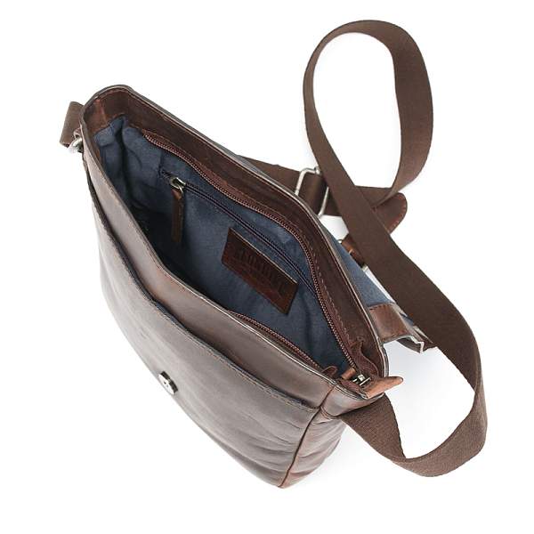 Сумка через плечо KLONDIKE DIGGER «Erin», натуральная кожа в темно-коричневом цвете, 25 x 28 x 6 см KD1049-03 KLONDIKE 1896, Артикул: KD1049-03 фото №1