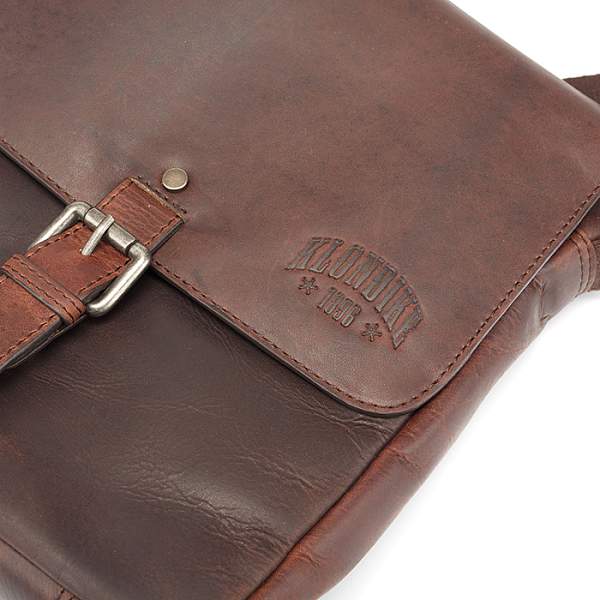 Сумка через плечо KLONDIKE DIGGER «Erin», натуральная кожа в темно-коричневом цвете, 25 x 28 x 6 см KD1049-03 KLONDIKE 1896, Артикул: KD1049-03 фото №1