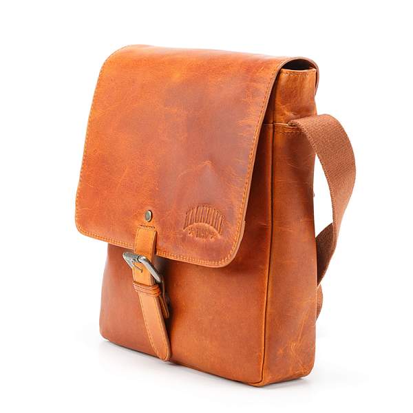 Сумка через плечо KLONDIKE DIGGER «Erin», натуральная кожа цвета коньяк, 32 x 28 x 8 см KD1049-04 KLONDIKE 1896, Артикул: KD1049-04 фото №1