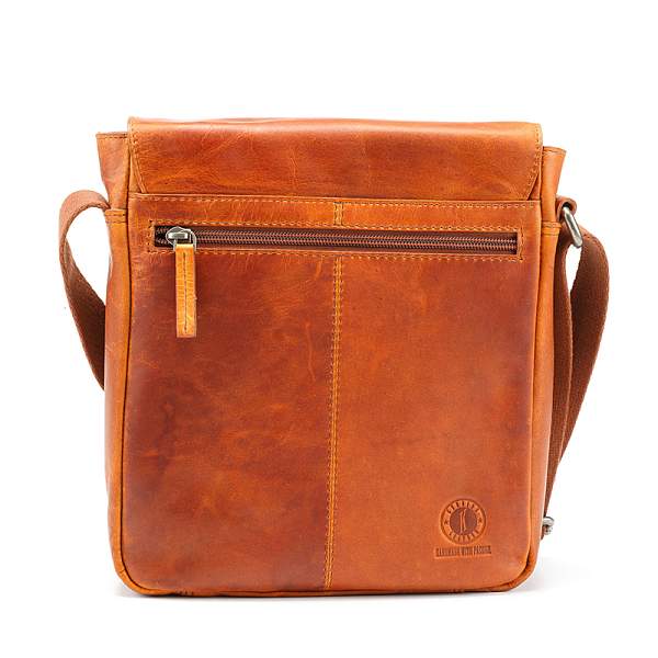 Сумка через плечо KLONDIKE DIGGER «Erin», натуральная кожа цвета коньяк, 32 x 28 x 8 см KD1049-04 KLONDIKE 1896, Артикул: KD1049-04 фото №1