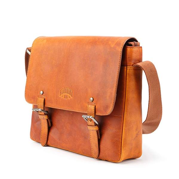Сумка через плечо KLONDIKE DIGGER «Joe», натуральная кожа цвета коньяк, 28 x 32 x 8 см KD1050-04 KLONDIKE 1896, Артикул: KD1050-04 фото №1