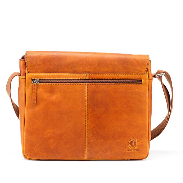 Сумка через плечо KLONDIKE DIGGER «Joe», натуральная кожа цвета коньяк, 28 x 32 x 8 см KD1050-04 KLONDIKE 1896, Артикул: KD1050-04 фото №1