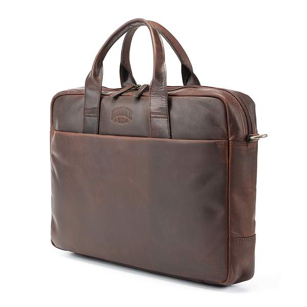 Сумка KLONDIKE DIGGER «Mavis», натуральная кожа в темно-коричневом цвете, 32 x 40 x 8 см KD1051-03 KLONDIKE 1896, Артикул: KD1051-03 фото №1