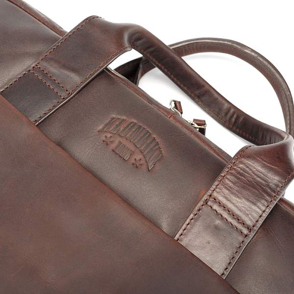 Сумка KLONDIKE DIGGER «Mavis», натуральная кожа в темно-коричневом цвете, 32 x 40 x 8 см KD1051-03 KLONDIKE 1896, Артикул: KD1051-03 фото №1