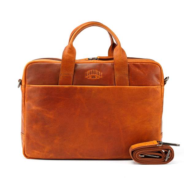Сумка KLONDIKE DIGGER «Mavis», натуральная кожа цвета коньяк, 32 x 40 x 8 см KD1051-04 KLONDIKE 1896, Артикул: KD1051-04 фото №1