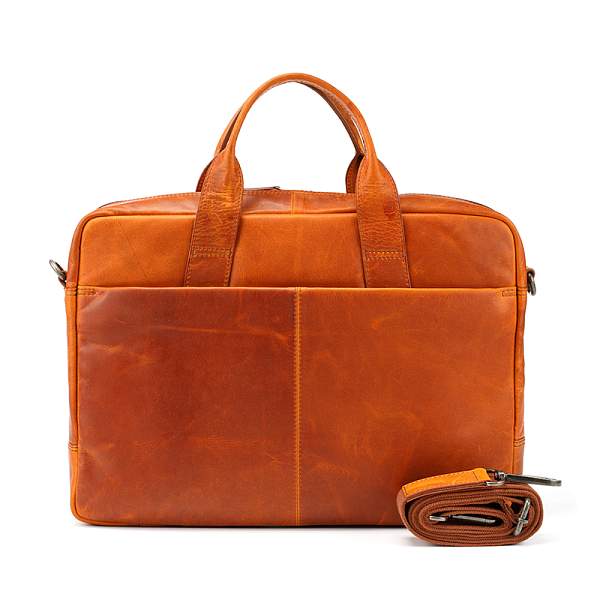 Сумка KLONDIKE DIGGER «Mavis», натуральная кожа цвета коньяк, 32 x 40 x 8 см KD1051-04 KLONDIKE 1896, Артикул: KD1051-04 фото №1