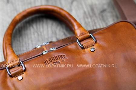 сумка klondike digger «earl», натуральная кожа цвета коньяк, 29 x 38 x 9 см kd1052-04 KLONDIKE 1896