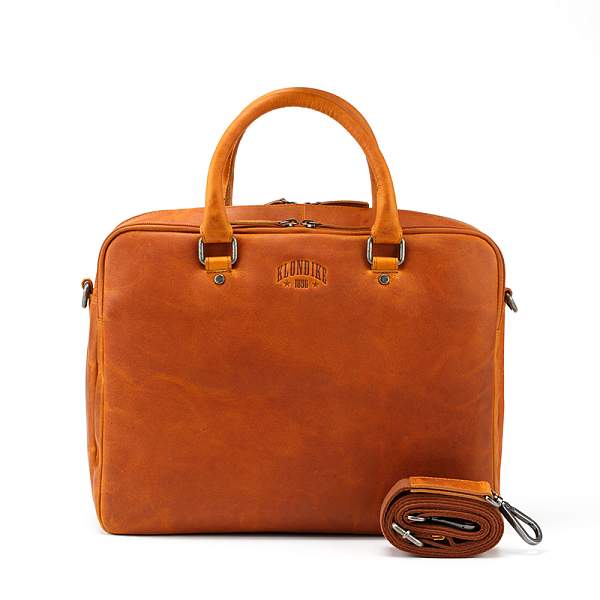 Сумка KLONDIKE DIGGER «Earl», натуральная кожа цвета коньяк, 29 x 38 x 9 см KD1052-04 KLONDIKE 1896, Артикул: KD1052-04 фото №1
