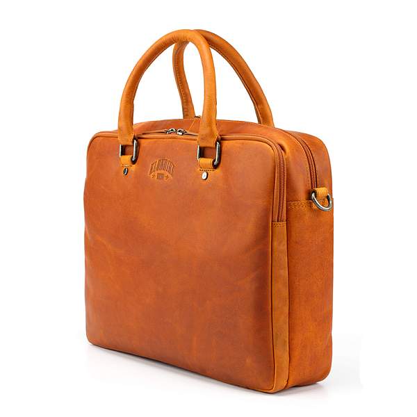 Сумка KLONDIKE DIGGER «Earl», натуральная кожа цвета коньяк, 29 x 38 x 9 см KD1052-04 KLONDIKE 1896, Артикул: KD1052-04 фото №1